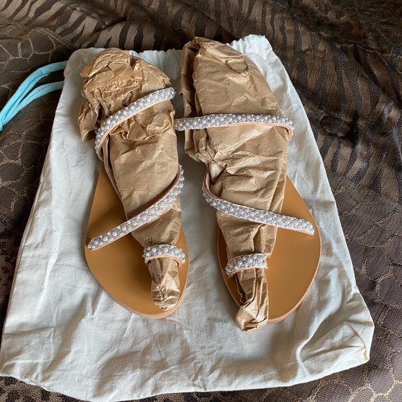 'Elena' Handmade Greek Leather Sandals - Picture 8 of 13